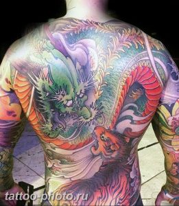 фото тату тигр и дракон 07.12.2018 №025 - tattoo tiger and dragon - tattoo-photo.ru
